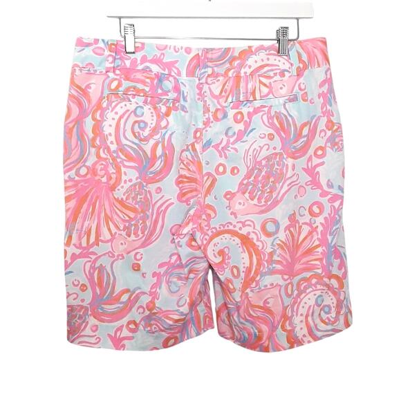 Lilly Pulitzer Chipper Shorts Too Much Bubbly Bermuda Short Womens 10 Preppy - Picture 2 of 10